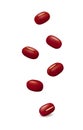 Red adzuki beans isolated on white background
